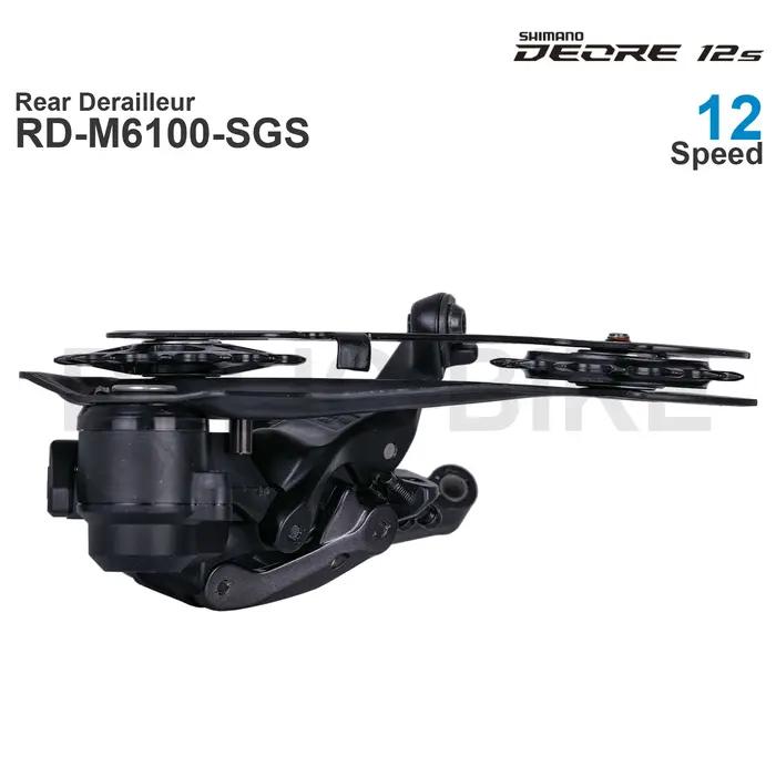 Dérailleur arrière Shimano Deore M6100 12 vitesses - Compatible 1x12 Shadow RD+ pour VTT et gravel