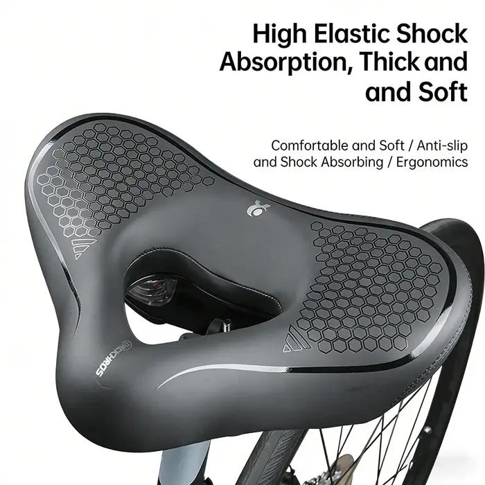 Selle de vélo élastique haute absorption pour vélos de montagne et de route confortables et respirants pour homme et femme
