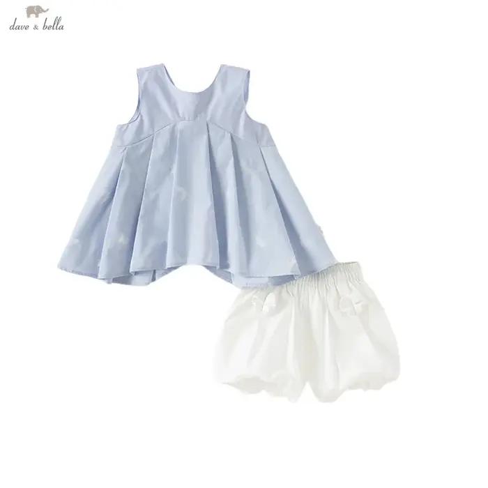 Dave Bella filles ensemble short et haut doux mignon papillon imprimé petit haut deux pièces ensembl