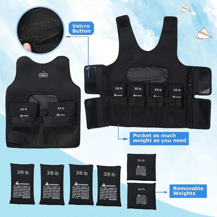 TOPARCHERY-Glaçage lesté pour enfants, glace de compression confortable, poids réglables pour enfant