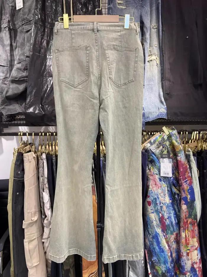 MIJKO Vintage jambe large jean hommes et femmes pantalons longs décontractés à la mode au sol ZJ091