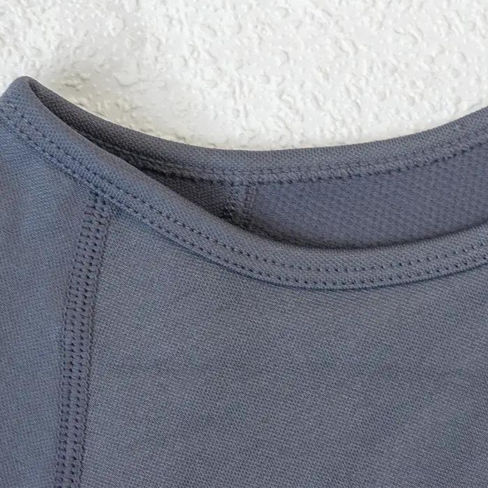 WAREBALL-Leggings de yoga imbibés sans couture pour femme, haut court à manches longues, pantalon de