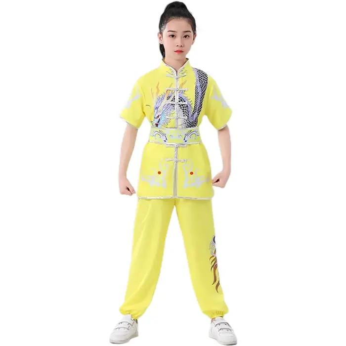 Ensemble d'arts martiaux traditionnel chinois unisexe pour enfants, Tai Chi WuShu Kung Fu, costume d