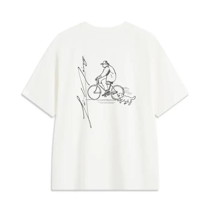 T-shirt de sport Li-Ning pour homme coupe ample - 67% coton et 33% polyester technologie AT DRY SMART