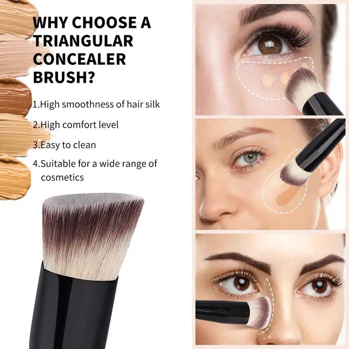 MAANGE-Pinceau de maquillage sans défaut, fond de teint plat/angle, contour sous les yeux, pinceau p