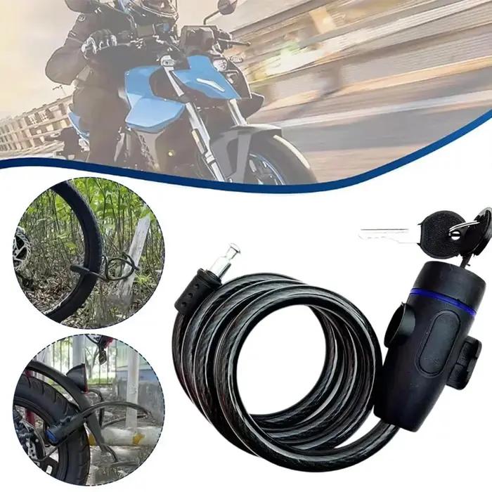 Serrure de câble de vélo haute sécurité antivol résistante aux cisailles universelle pour chaîne de moto et scooter accessoires de vélo