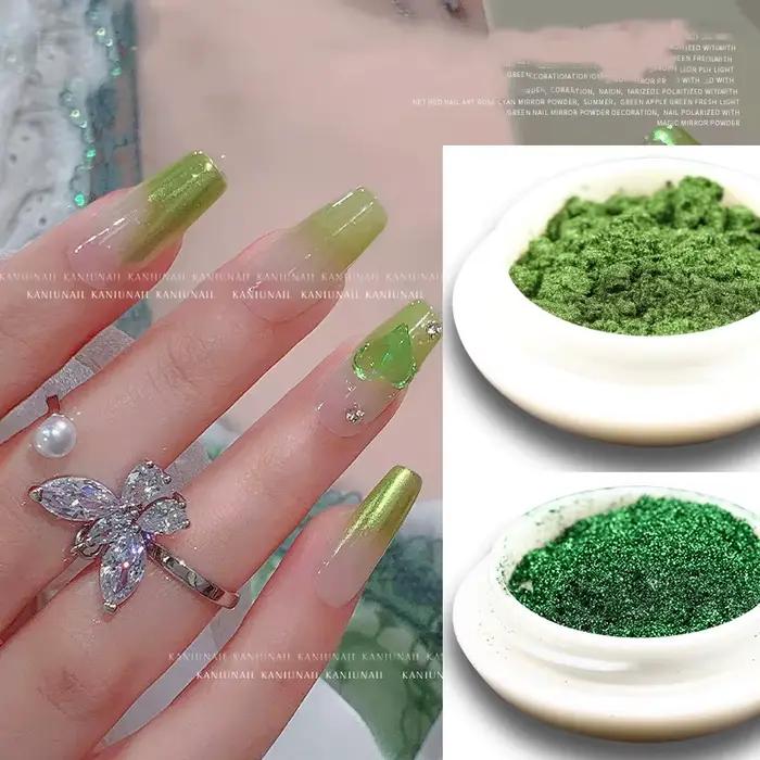 1 pot métallique miroir Chrome poudre à ongles holographique Laser argenté doré ongles frottant pail