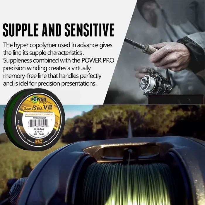 8 brins POWER PRO SSV2 300Yds tressé Spectra ligne de pêche 10 ~ 80lb Original USA PE tresse ligne P