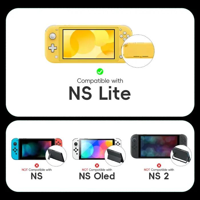DATA FROG housse de protection antidérapante Compatible avec Switch Lite Console de jeu couverture complète coque en cri