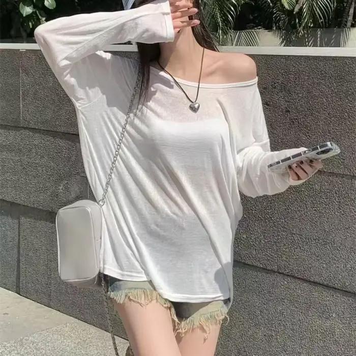 T-shirt ample et transparent sexy pour femme – Collection été 2026 – Chic et décontracté – Couleur u