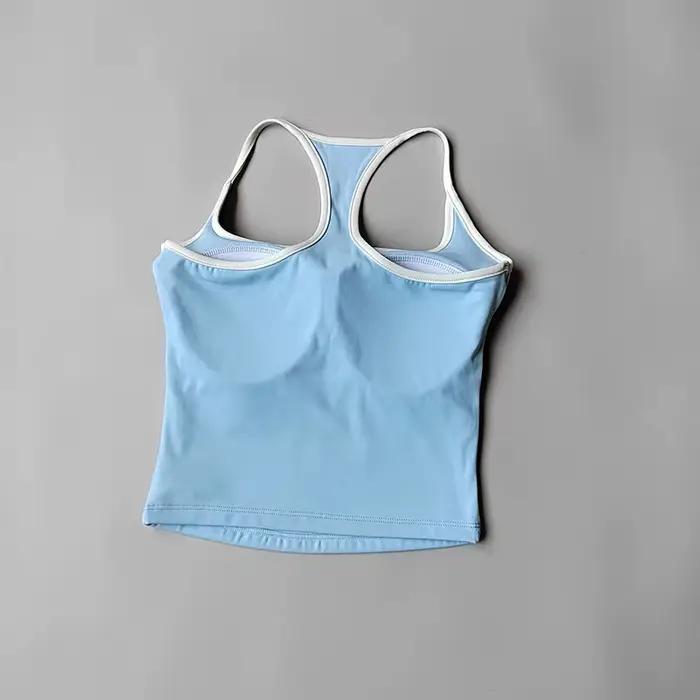 Débardeur Pilates pour femmes, soutien-gorge de sport Push-Up, ajouré, respirant, Fitness, gilet de