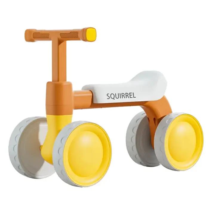 Trotteur à 4 roues pour bébé vélo d'équilibre sans pédale premier jouet d'extérieur pour tout-petits cadeau anniversaire pour enfants de 1 à 3 ans