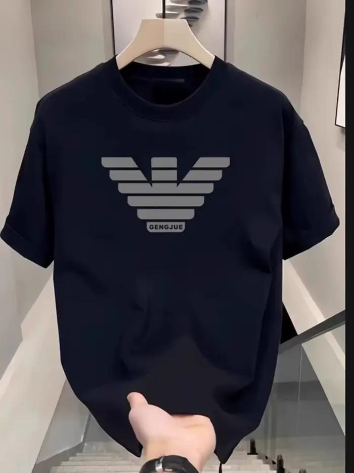 Nouveau T-shirt Décontracté Classique à Logo Tendance 2026 – Marque Haut de Gamme Unisexe en Coton P