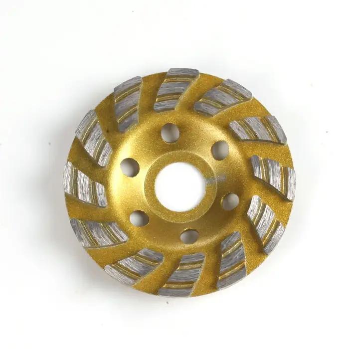 4 pouces 100mm béton pierre céramique Turbo diamant meule 12 Segs meuleuse d'angle robuste roues pou