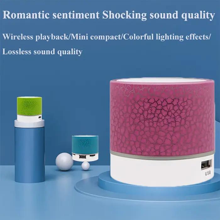 Nouveau Mini Portable Voiture Audio A9 Éblouissant Crack LED Sans Fil Bluetooth 4.1 Subwoofer Haut-P