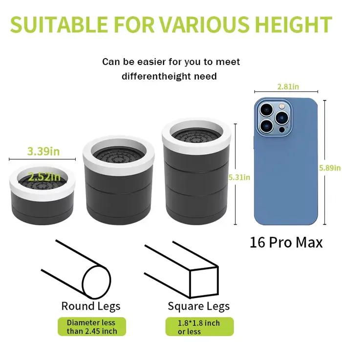 Coussinets de pieds rehaussants pour meubles empilables: coussinets de pieds de table, table à thé e
