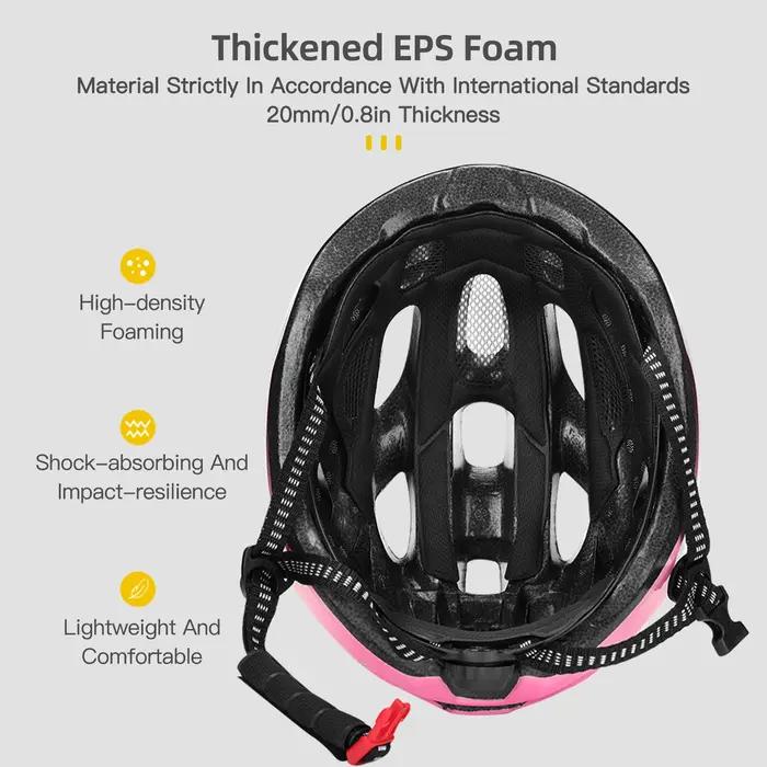 Casques de vélo pour femmes avec lunettes magnétiques et feu arrière LED pour vélos de route et VTT sécurité style aventures extérieures
