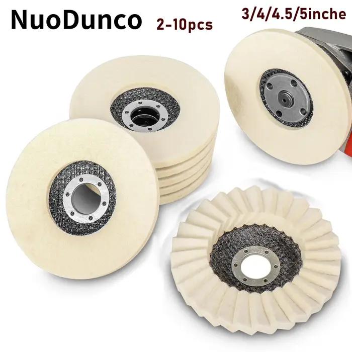 3/4/4.5/5 pouces laine roues de polissage tampons de polissage meuleuse d'angle accessoires disque d