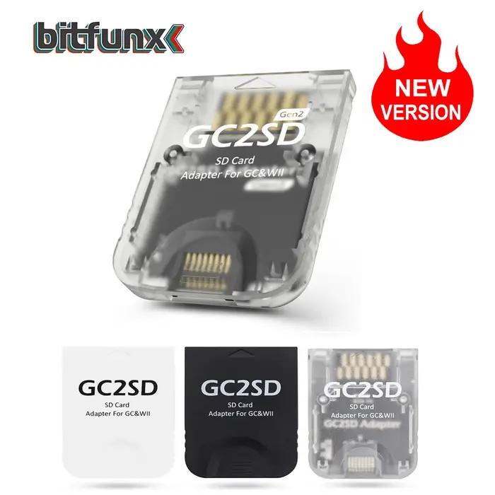 BitFunx GC2SD adaptateur de carte Micro SD adaptateur de carte mémoire TF suisses pour Console Ninte
