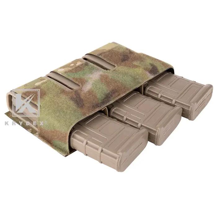 KRYDEX KTS Triple 5.56 pochette pour magazines M4 AR15 Mag rabat avant panneau à crochet et boucle M