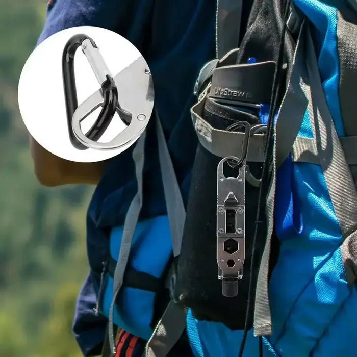 Mini tournevis multifonctionnel pour l'extérieur, tournevis en forme de porte-clés EDC, outil de rép