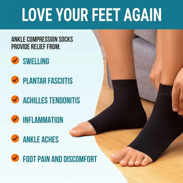 Chaussettes de neuropathie pour femmes et hommes, 1 paire de chaussettes de compression apaisantes p