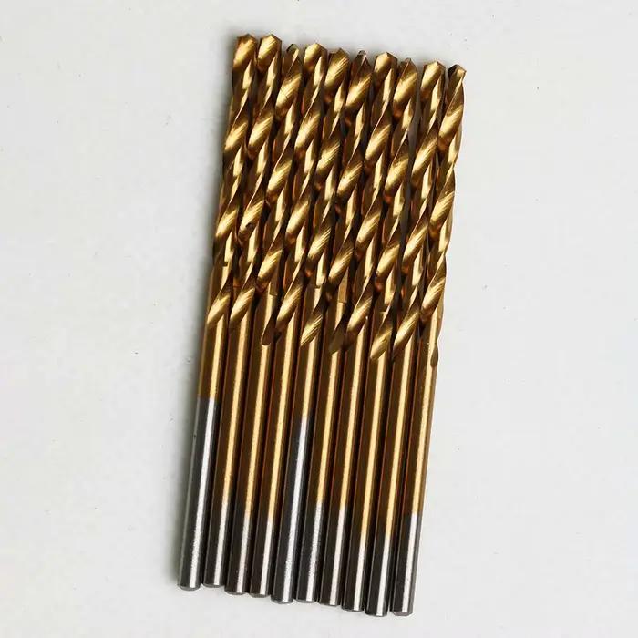Jeu de forets hélicoïdaux en acier rapide, 10 pièces, outil de poinçonnage du métal, outils pour le