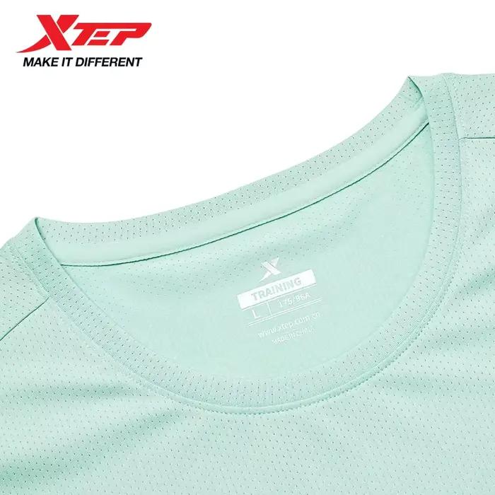 XTEP hommes t-shirt Shorts 2025 printemps été Absorption des chocs coussin hauts bas escalade en ple