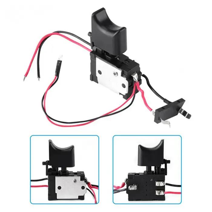 Interrupteur de perceuse électrique DC7.2-24V, bouton de contrôle de vitesse pour perceuse sans fil