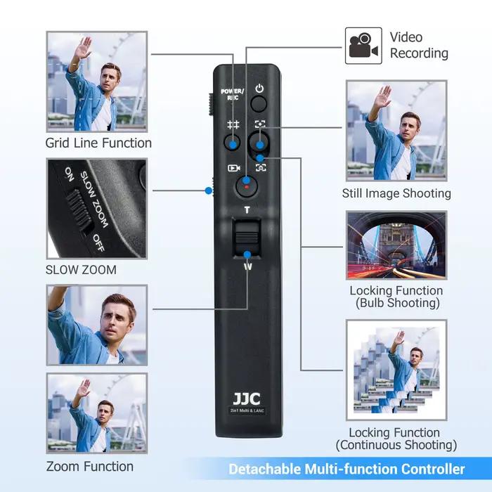 JJC-Télécommande multifonction saupoudrer Bar pour appareil photo Sony, appareil photo, caméscope av