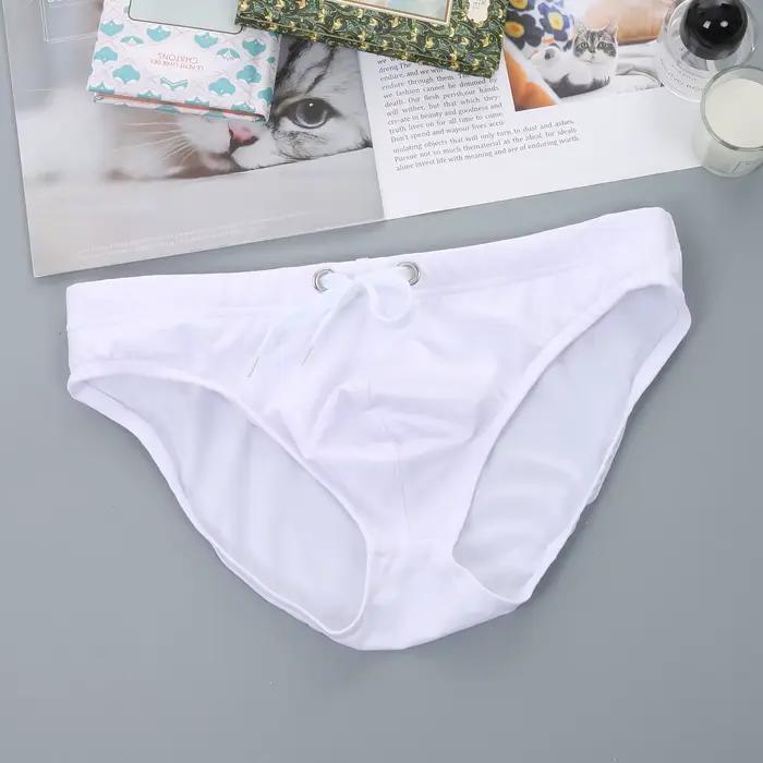 Slip Sexy pour hommes, maillot de bain, vêtements de plage, taille basse, sous-vêtements, maillot de