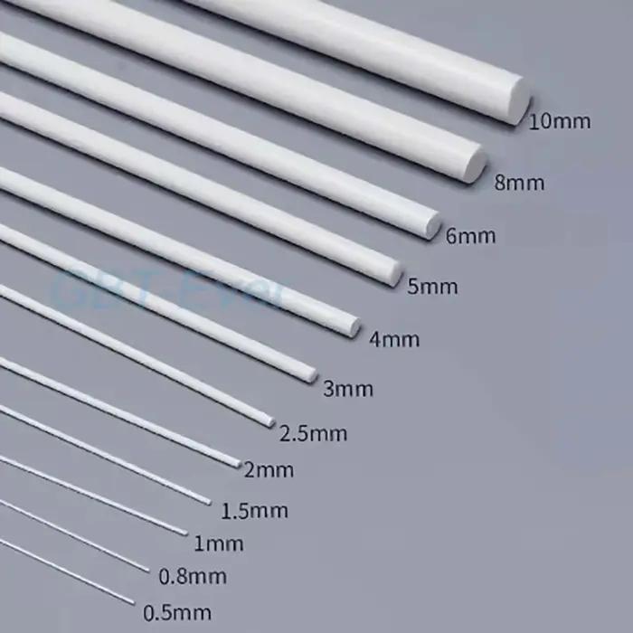 1-50 pièces 0.5/0.8/1/1.5/2/3/4/5/6/8mm ABS tuyau rond Tube barre longueur 250/500mm tige dure en pl