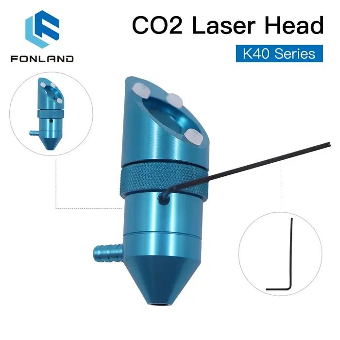 Tête Laser FONLAND CO2 pour Machine de découpe et gravure Laser série K40, diamètre de lentille 12/1