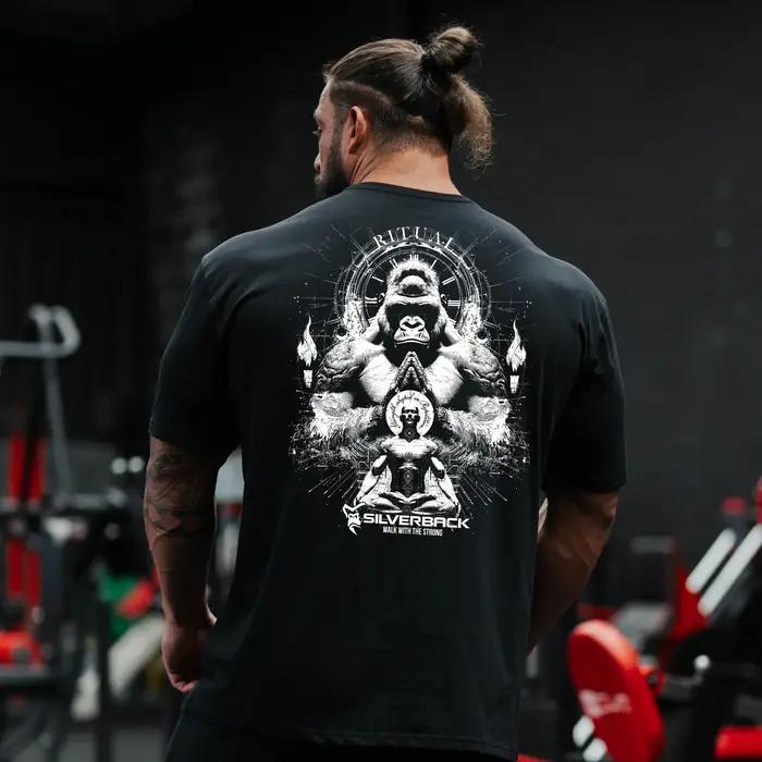 SILVERBACK Gym Fitness chemise hommes course sport ample surdimensionné T-shirt à manches courtes co