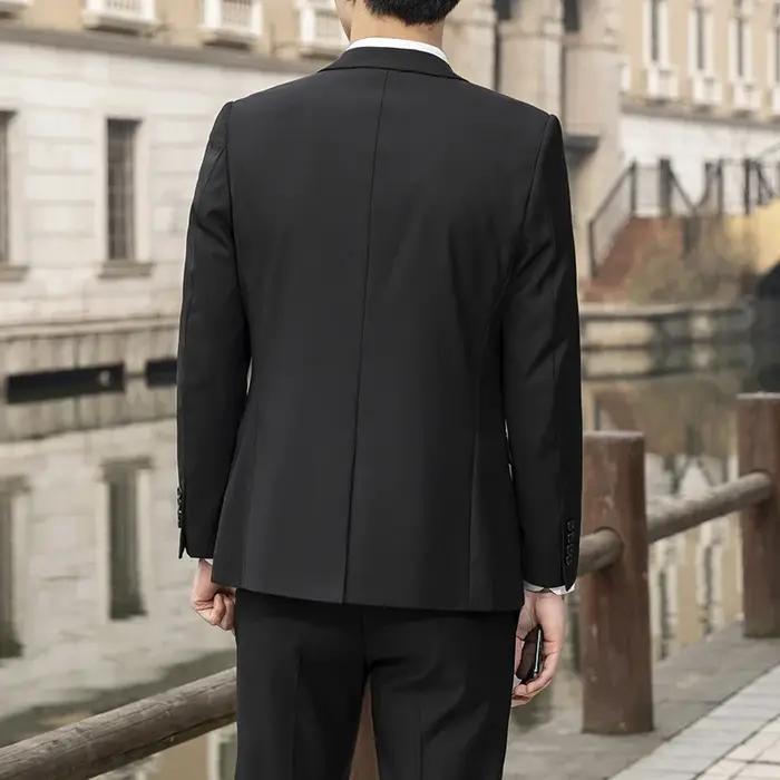 Costume Homme Décontracté et Habillé, Couleur Unie (Veste + Pantalon) – Idéal pour les Cérémonies et