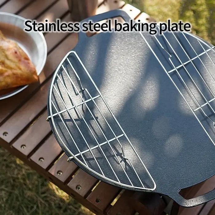 Filet de Barbecue en plein air, support à vapeur en acier inoxydable, poêle à frire pour Camping, Dr