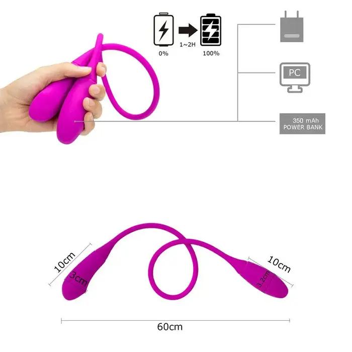 Vibromasseur Pliable à Double Vibration pour Femme, Boules Vaginales, Plug Anal Anal, Jouets Sexuels