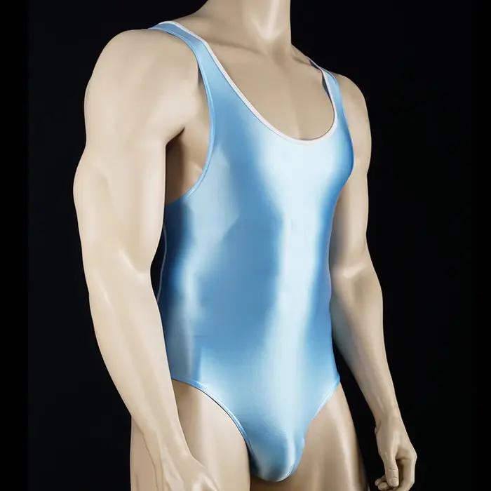 Body brillant sexy, compétition lisse et brillante, maillot de bain une pièce, élasticité, collants