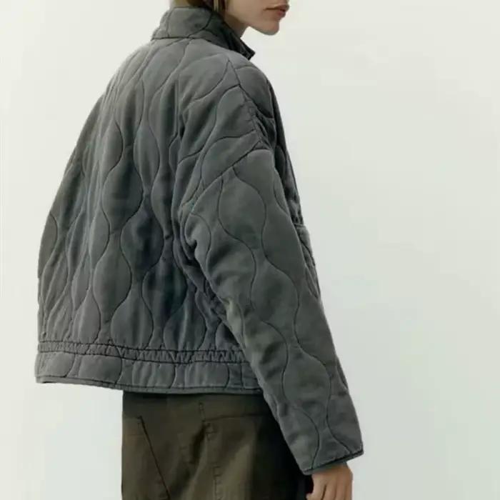 Manteau matelassé en polyester pour femme, nouvelle collection 2026, style vintage, en rayonne Lenzi