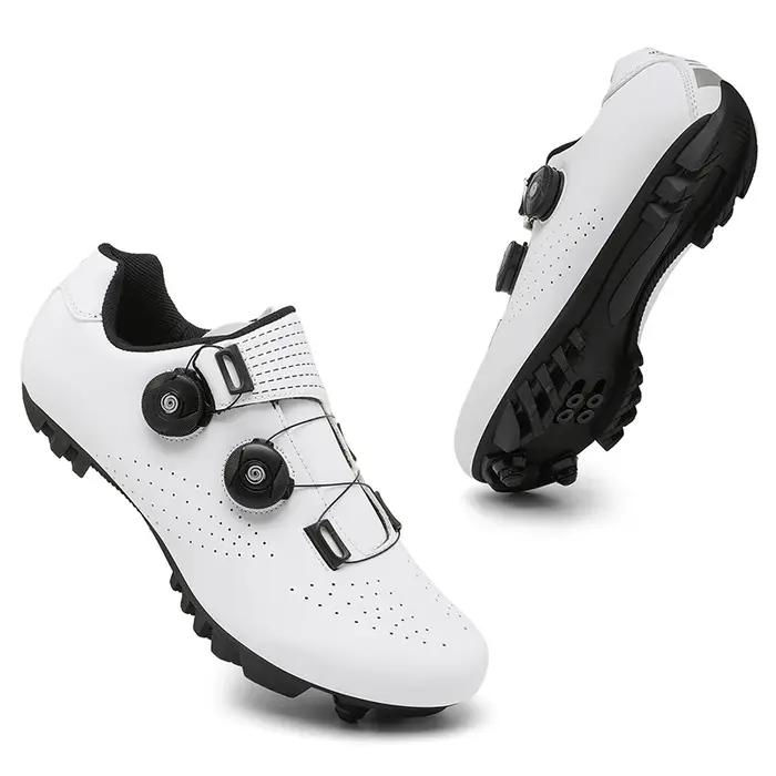 Chaussures de sport de cyclisme pour hommes et femmes, chaussures de vélo à pédale VTT, chaussures d