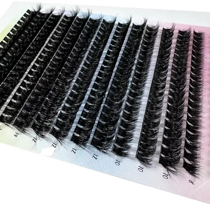280Ps bricolage 5D grappes de cils moelleux 80D grappes de cils épais D Curl cils individuels vapore
