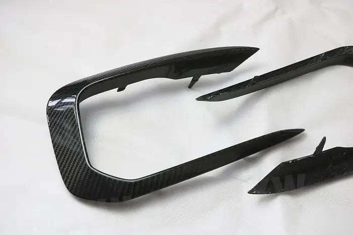 Pour BMW série 1 F20 M Sport M135i M140i hayon 2016 - 2018 feu antibrouillard avant en carbone sec garniture de ventilat