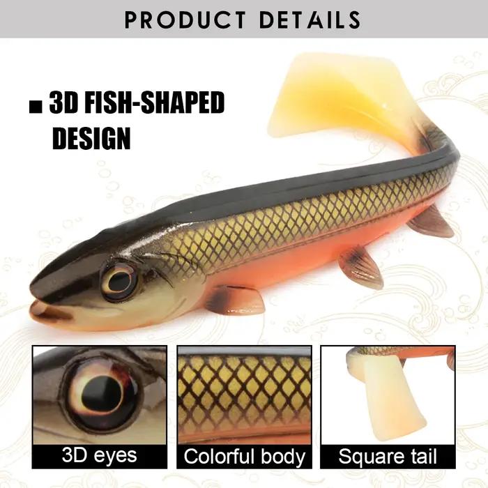 Spinpoler 14 cm/18 cm Shad brochet leurre nageur queue carrée pour brochet perche poisson-chat Zande