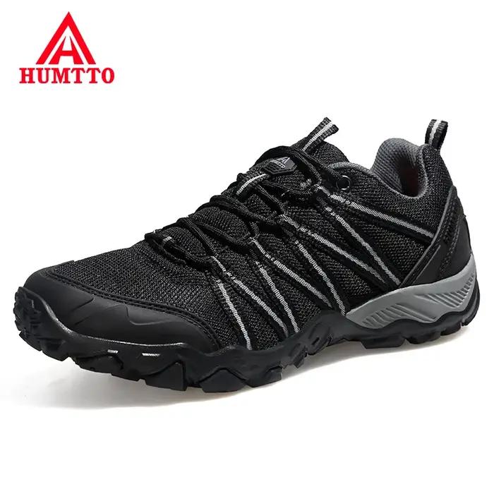 Chaussures randonnée homme Humtto cuir respirantes - Pour trekking, chasse et escalade été soldes