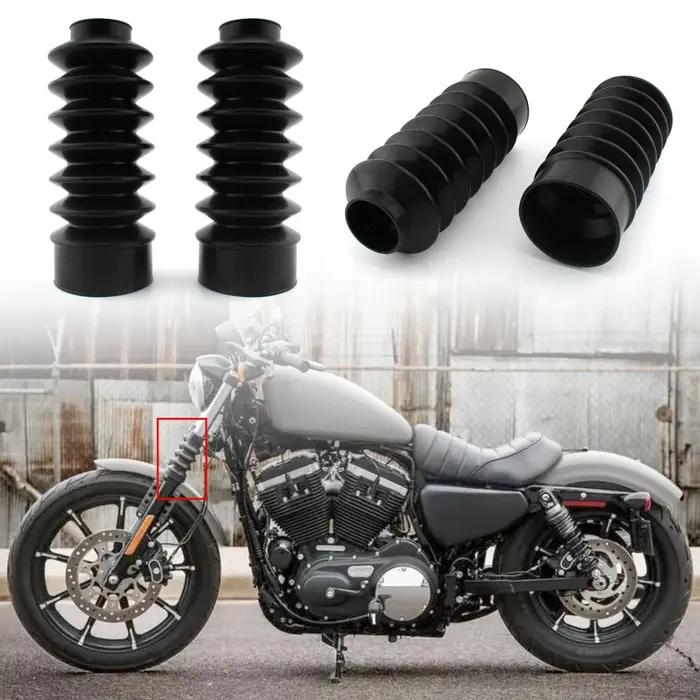 Couvre-fourche de moto en caoutchouc 39mm, 2 pièces, guêtres Gators, bottes longues pour Harley Davi