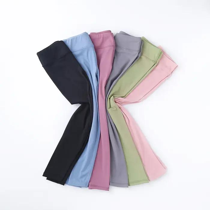 Pantalon de yoga taille haute pour enfants, leggings de sport skinny pour enfants, pantalons moulant