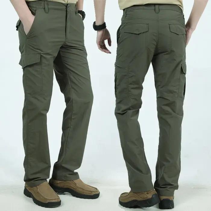 Pantalon Cargo Long Imperméable pour Homme, Vêtement d'Extérieur Respirant, Style Militaire FJMale à
