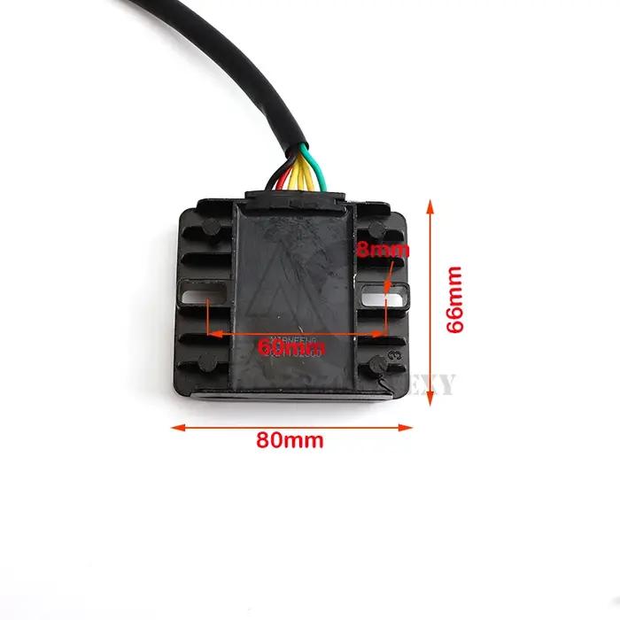 Redresseur Sochi Performance 12V, 6 Fils 6 Câbles DC, Tension Noire, pour Dean 6, 150cc, 200cc, 250c