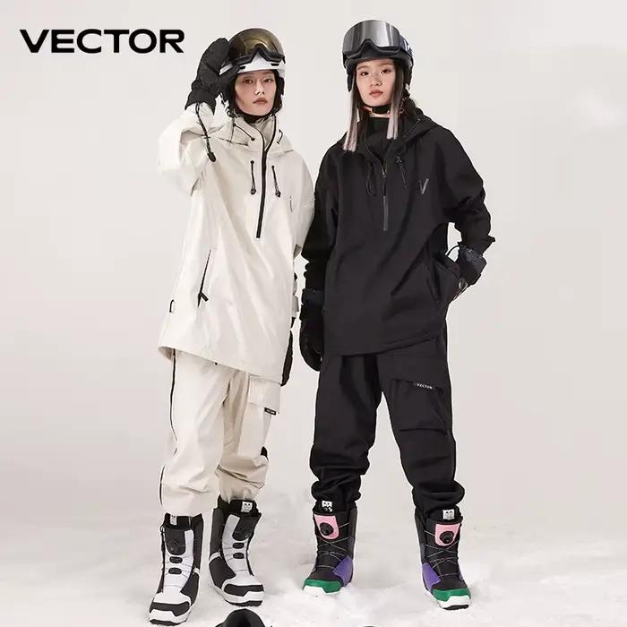 Veste de ski unie pour hommes et femmes, pantalon de ski chaud, coupe-vent, salopette d'hiver à capuche, imperméable, vêtements de sport de plein air, snowboard occasionnels