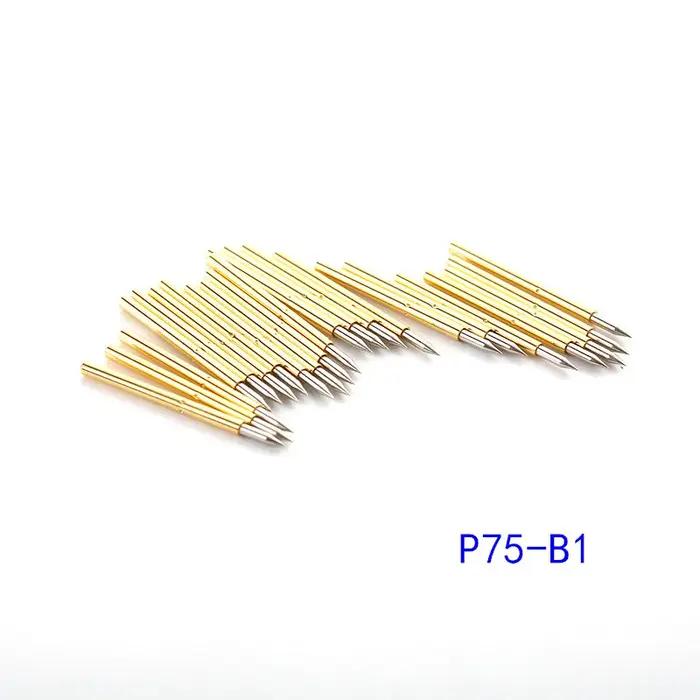 100 pièces broche de Test à ressort P75-A2 B1 E2 E3 D2 J1 Q1 Q2 H2 LM2 T2 diamètre extérieur 1.02mm